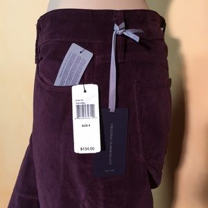 NYDJ, Teresa Trouser, plum velveteen jeans, 6, NWT